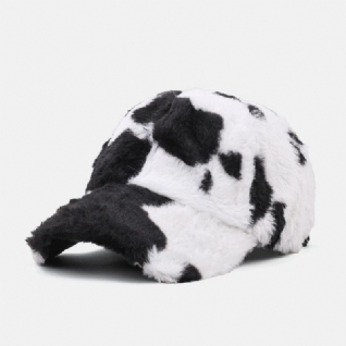 Femmes En Peluche Vache Motif Chaud Mode Personnalité Pare-soleil Chapeau De Baseball