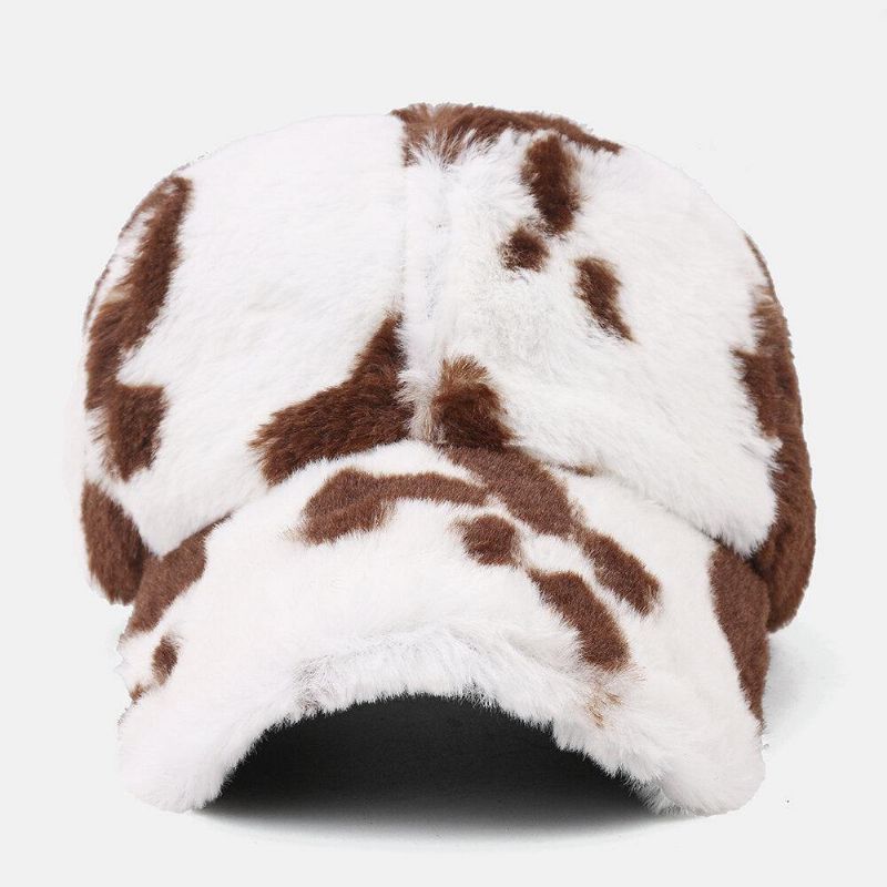 Femmes En Peluche Vache Motif Chaud Mode Personnalité Pare-soleil Chapeau De Baseball