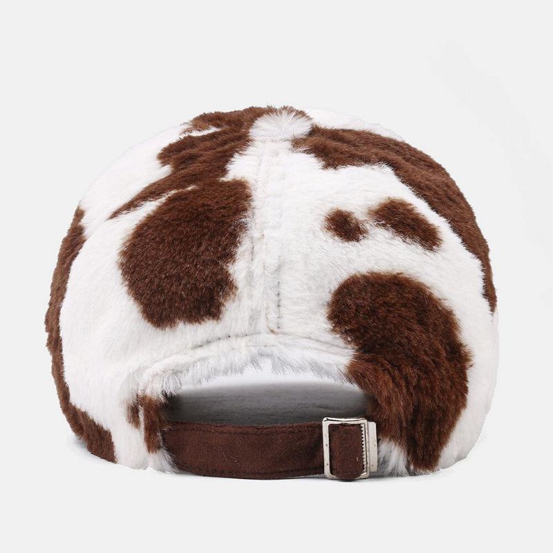 Femmes En Peluche Vache Motif Chaud Mode Personnalité Pare-soleil Chapeau De Baseball