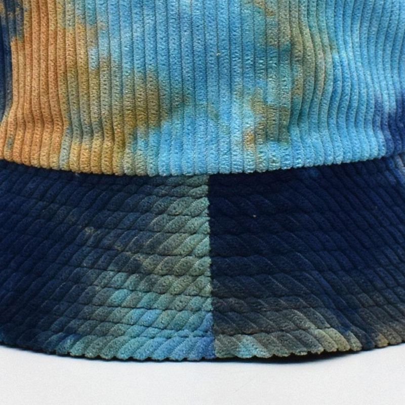 Unsiex Double Face Tie-dye Velours Côtelé Et Coton Chaud Doux Extérieur Décontracté Tout-allumette Chapeau