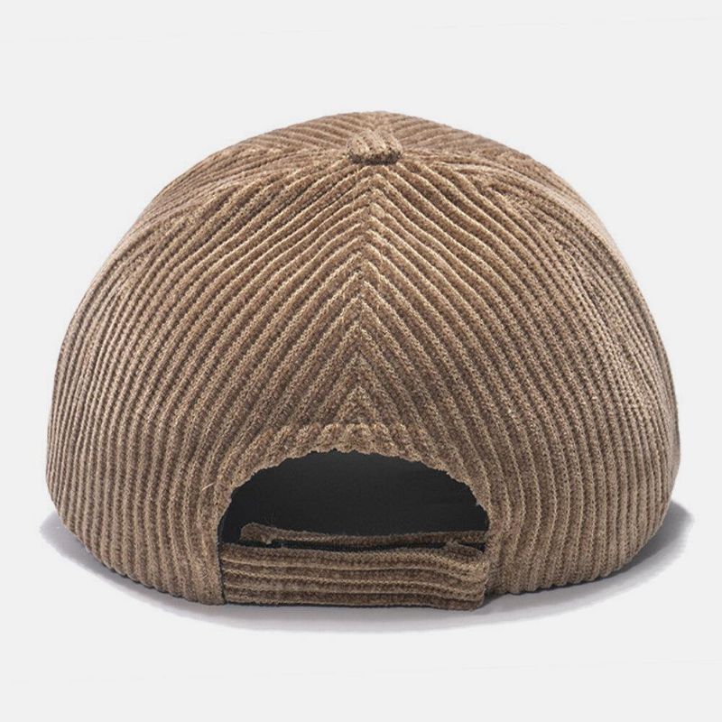 Womne Corduroy Warm M Badge Sunvisor All-match Casual Baseball Hat