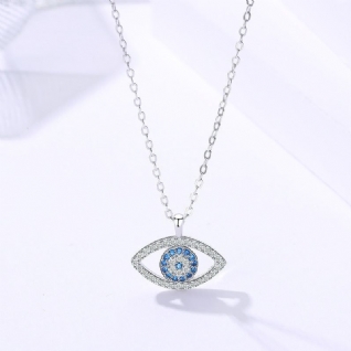 Bijoux En Argent Sterling S925 Collier Oeil De Démon Atmosphérique Européen Et Américain Pendentif Oeil