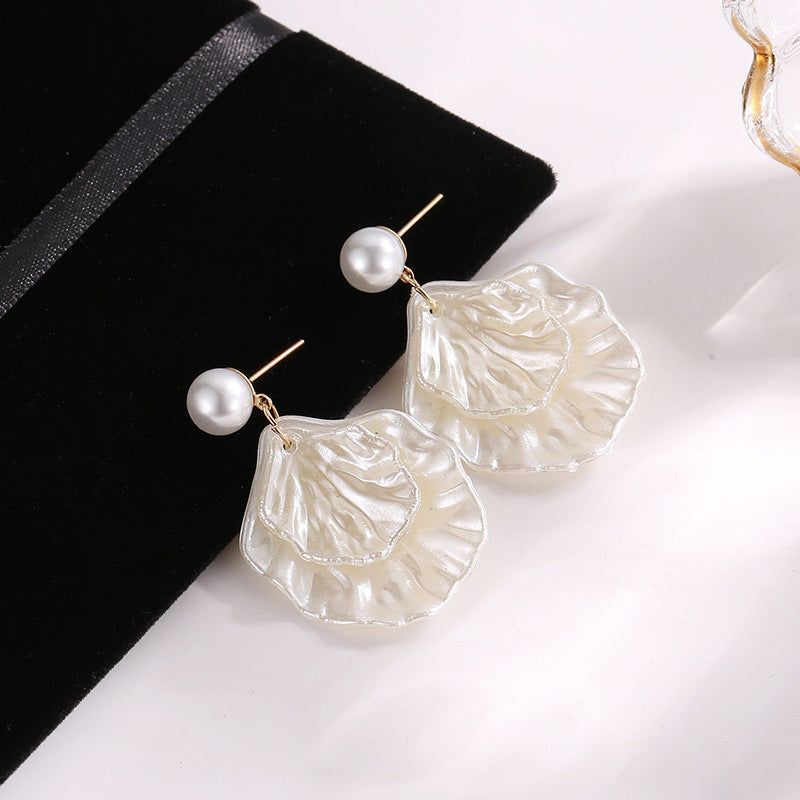 Boucles D'oreilles New Style Pearl Shell Pour Dames