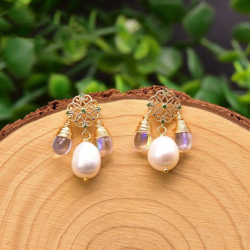 Boucles D'oreilles Originales En Perles Baroques Naturelles Edison