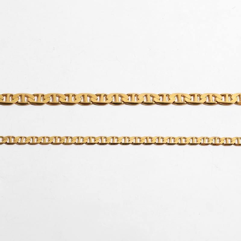 Collier À Incrustations Géométriques En Chaîne Dorée