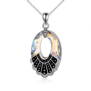 Collier Rbg En Argent Sterling Collier Commémoratif Cadeaux Bijoux Fans De Ruth Bader Ginsburg