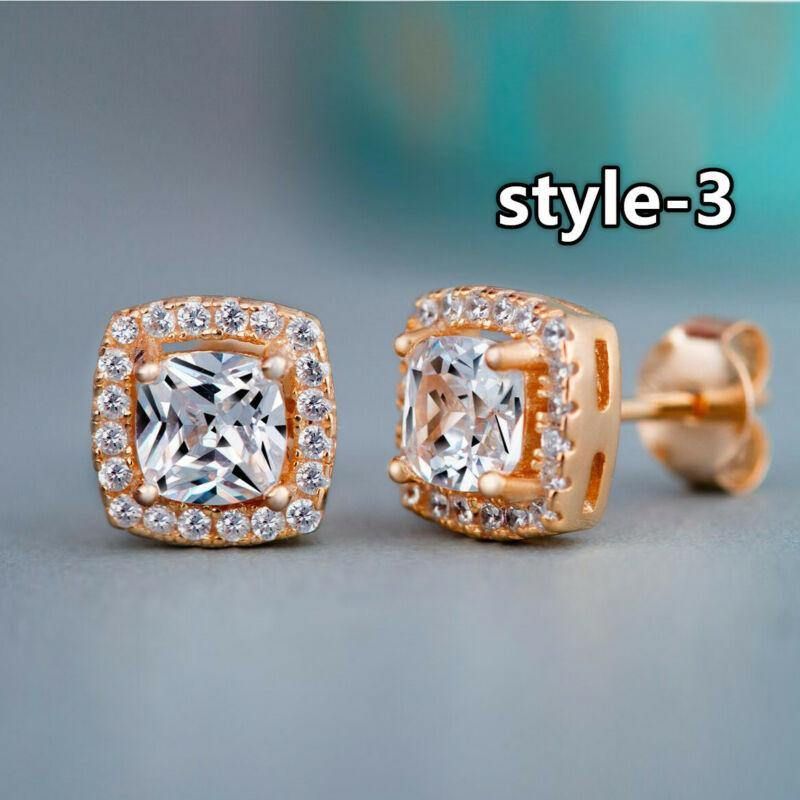 Huitan Mode Géométrique Femmes Boucles D'oreilles Cubique Zircone Fête De Mariage Quotidien Portable Mode Bijoux Livraison Directe Chaude