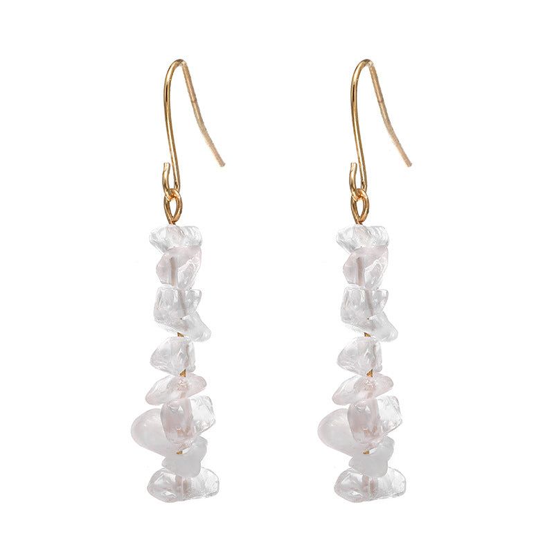 Nouvelles Boucles D'oreilles Pour Femmes En Pierre De Cristal Naturel