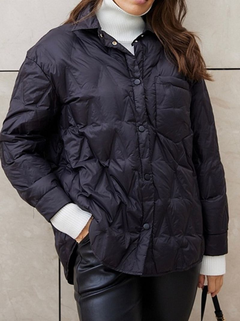 Manteau Ample À Manches Longues Et Col Chemise En Molleton Urbain