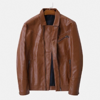 Veste De Cavalier En Cuir Multi-poches Pour Hommes