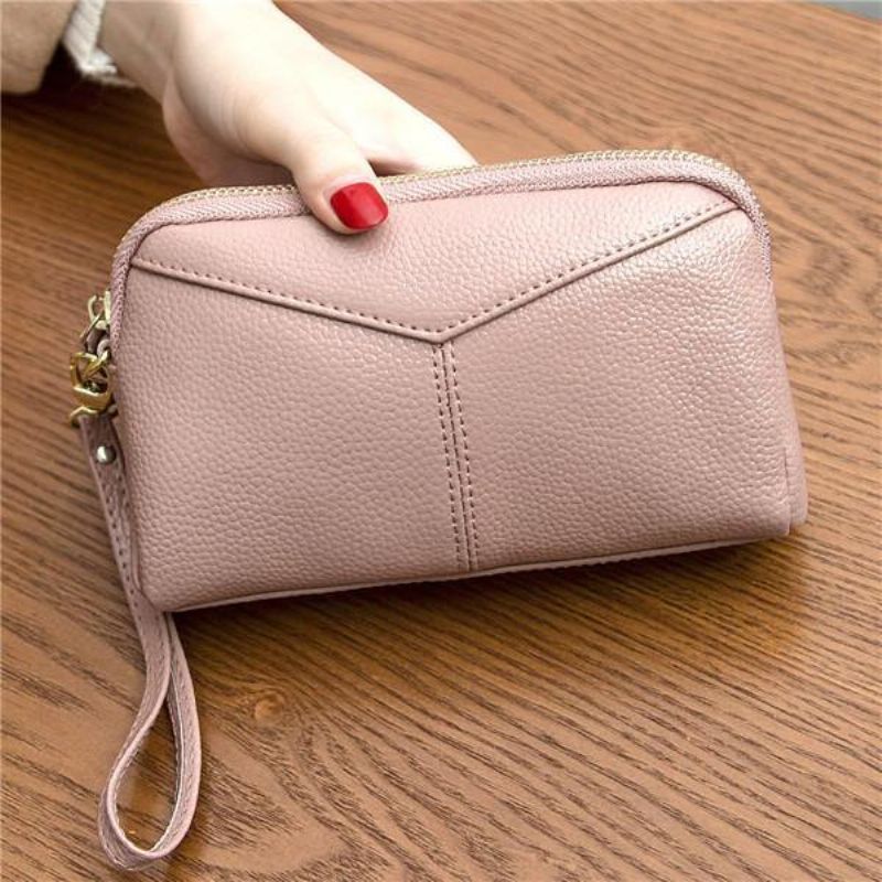 Femmes Véritable Peau De Vache 6.3 Pouces Téléphone Pochette Portefeuille Clés Carte Porte-monnaie 5 Couleurs