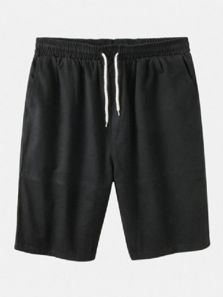 Short Ample À Cordon De Serrage Multi-poches En Coton Pour Hommes