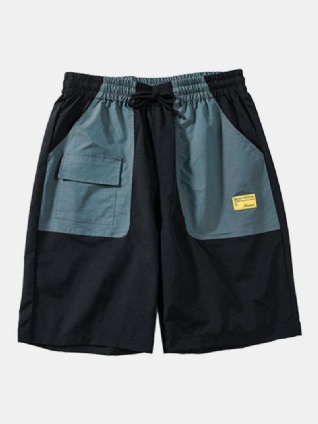 Short Cargo Décontracté À Taille Élastique Pour Hommes