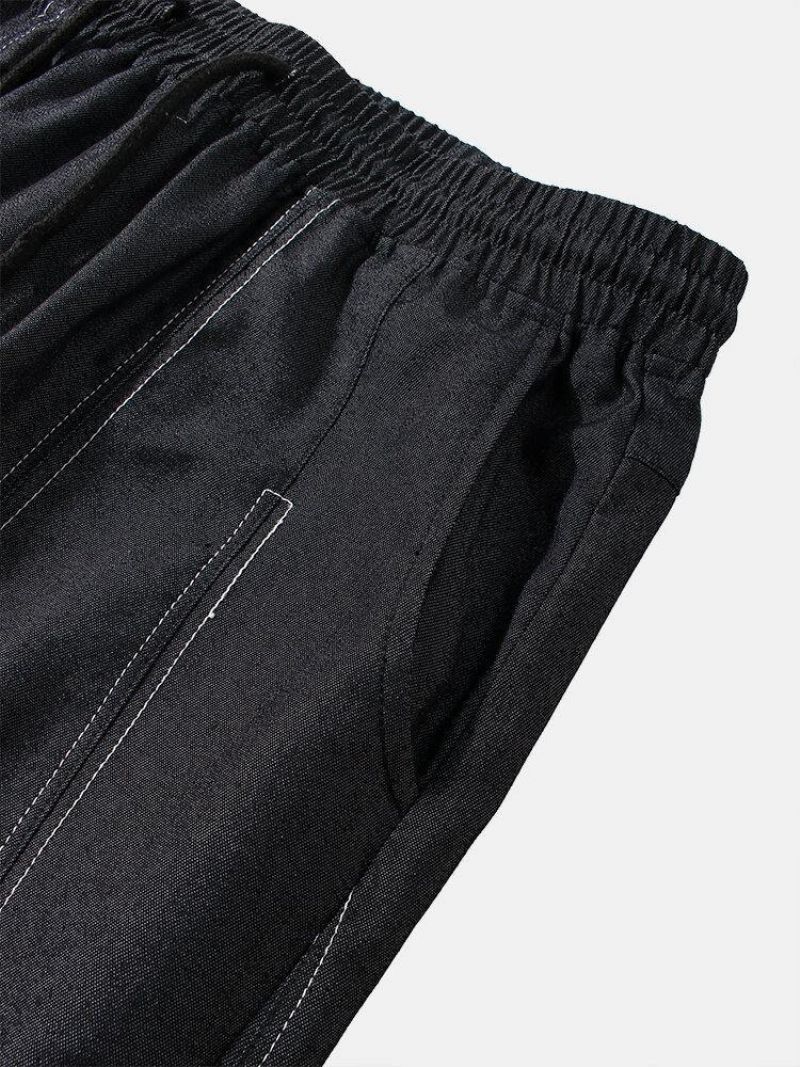 Pantalon À Cordon De Serrage Élastique À La Cheville Avec Détail De Couture Pour Hommes