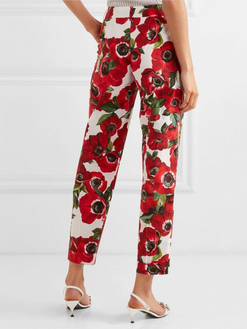 Pantalon Coupe Régulière Pour Femme À Fleurs