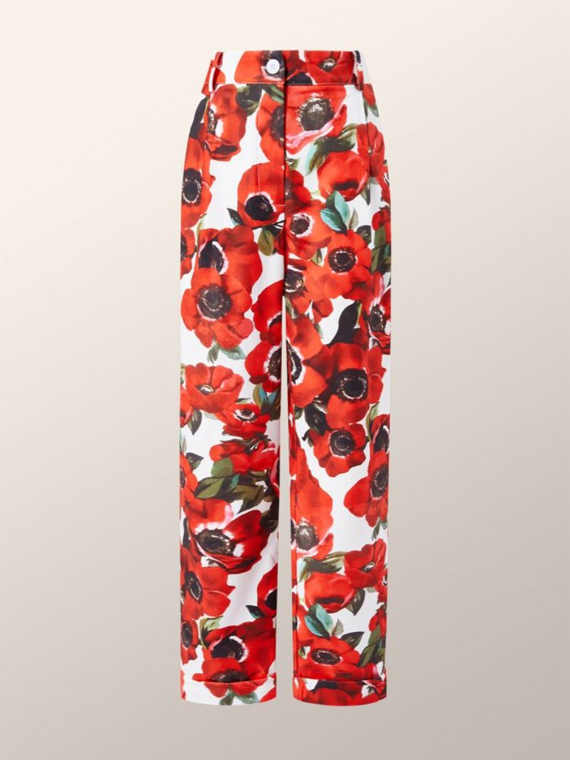 Pantalon Coupe Régulière Pour Femme À Fleurs