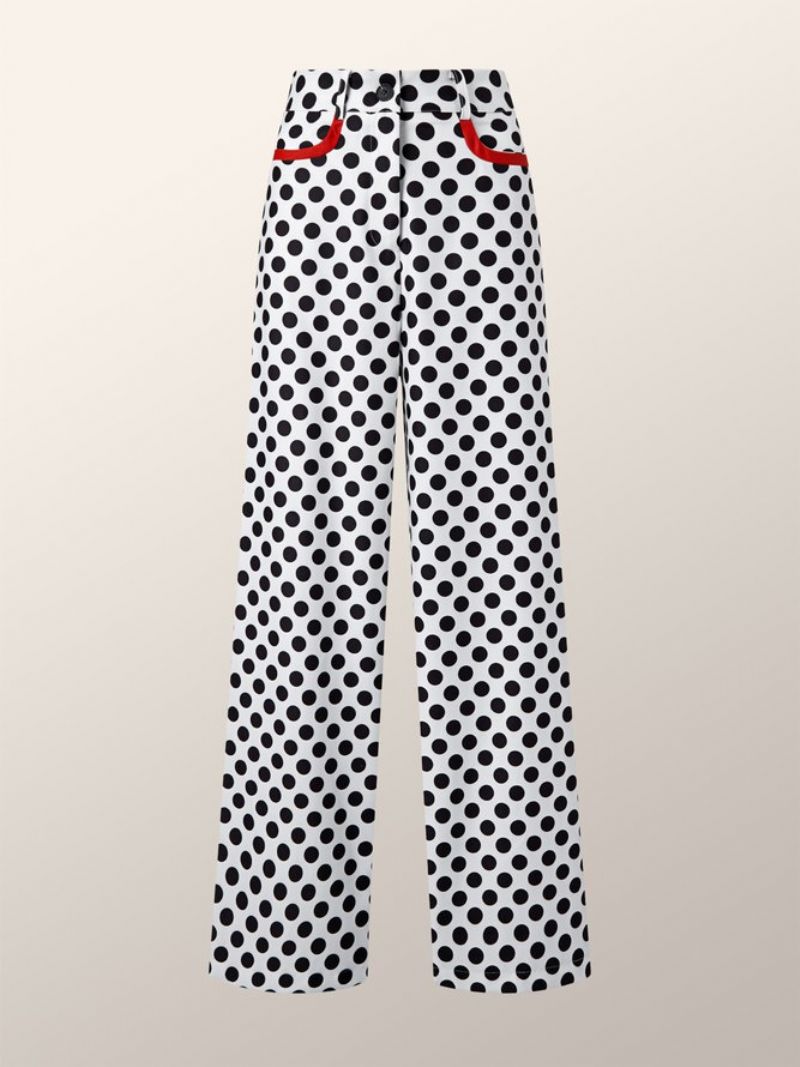 Pantalon Coupe Régulière Pour Femme À Pois