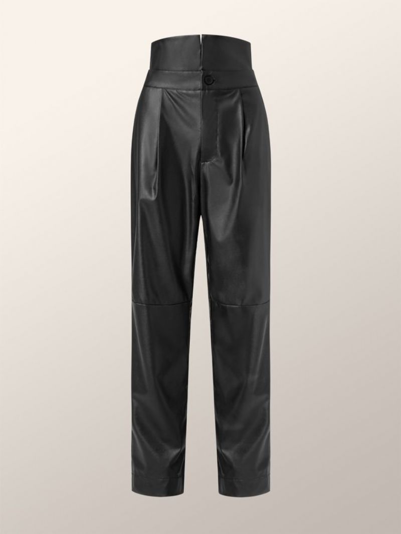 Pantalon Élégant Uni Coupe Régulière