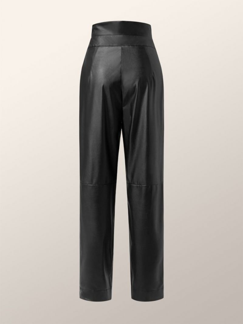 Pantalon Élégant Uni Coupe Régulière