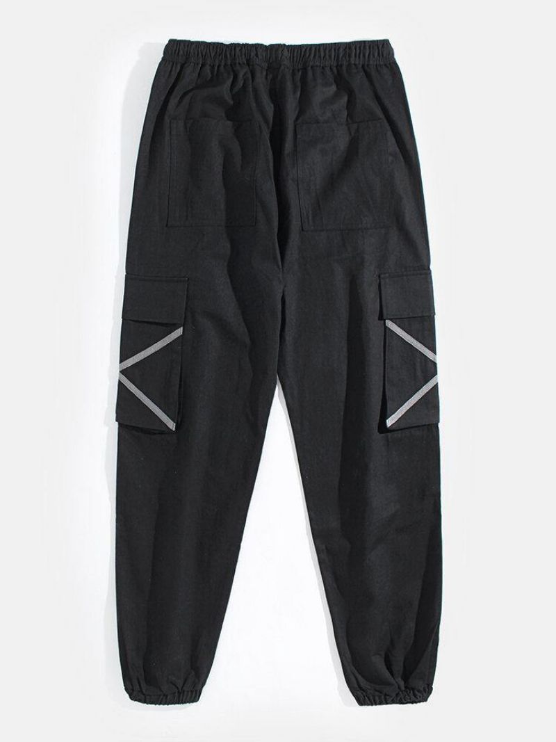 Pantalon De Jogging Cargo Avec Cordon De Serrage À La Cheville Élastique En Coton Side X Pour Hommes