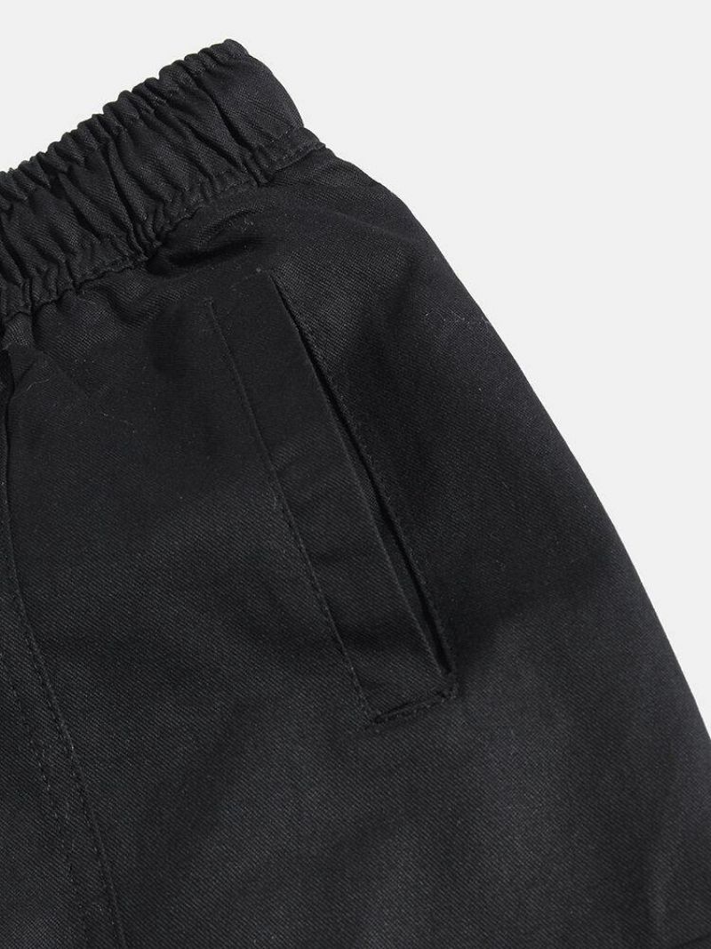 Pantalon De Jogging Cargo En Coton Avec Cordon De Serrage À La Cheville Élastique Pour Hommes