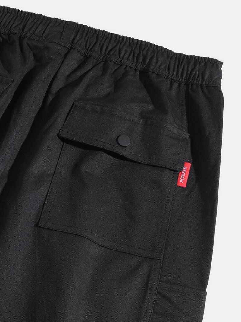 Pantalon De Jogging Cargo En Coton Avec Cordon De Serrage À La Cheville Élastique Pour Hommes