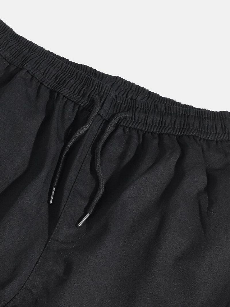 Pantalon De Jogging Cargo En Coton Avec Poche À Boucle Poussoir Pour Hommes