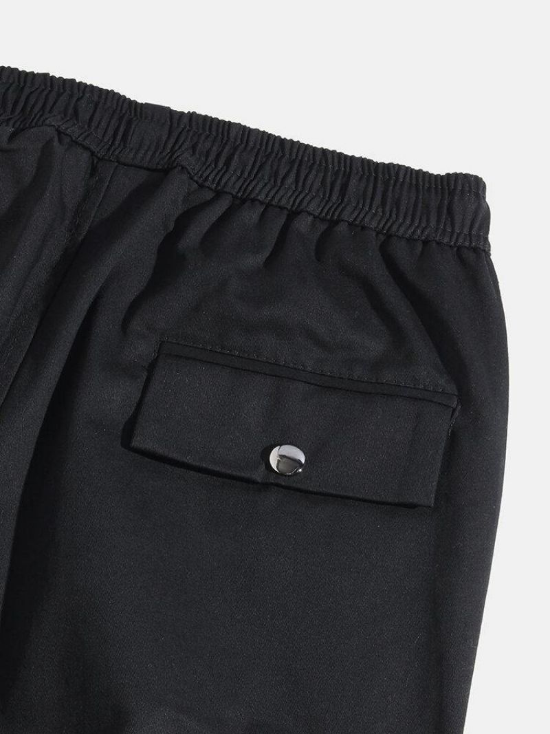 Pantalon De Jogging Cargo En Coton Avec Poche À Boucle Poussoir Pour Hommes