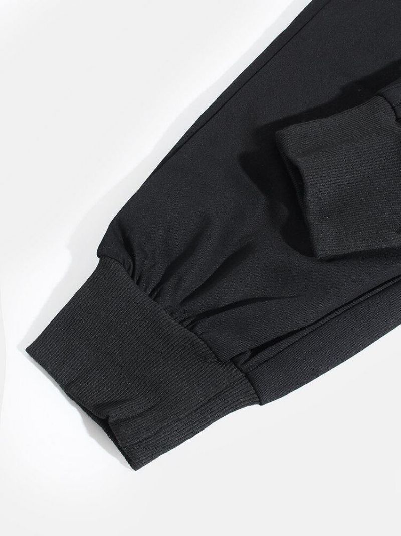 Pantalon De Jogging Cargo En Coton Avec Poche À Boucle Poussoir Pour Hommes