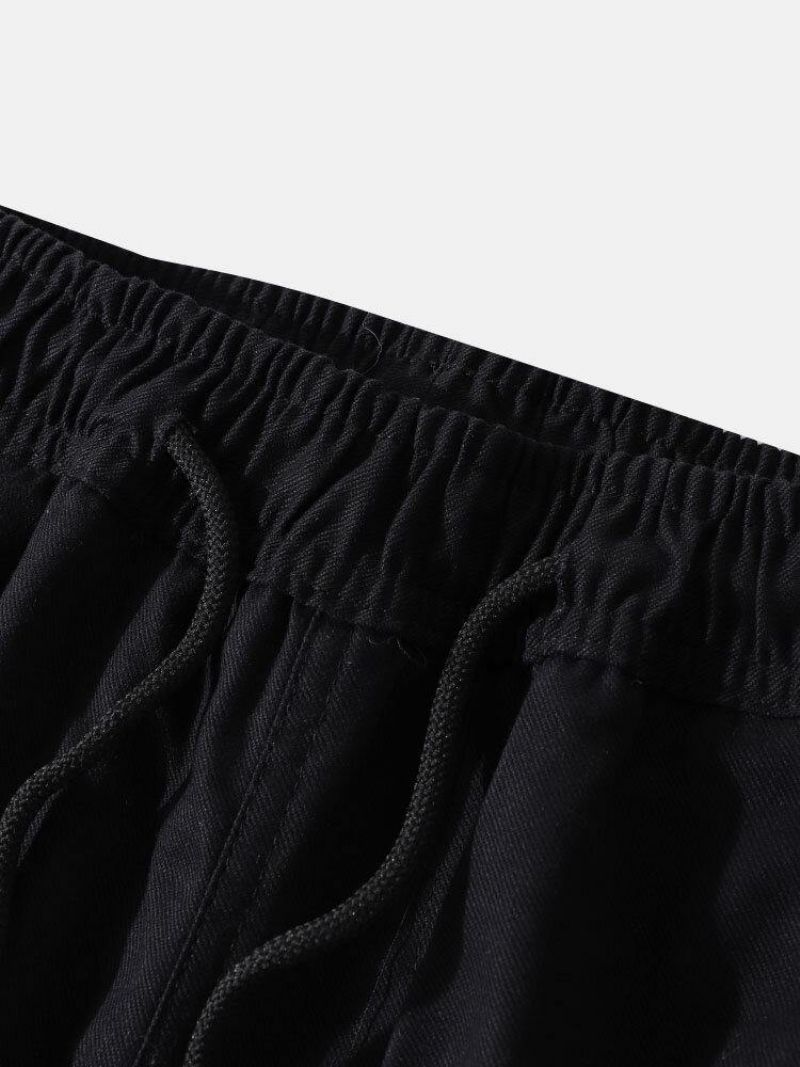 Pantalon De Jogging En Coton Avec Cordon De Serrage Et Rayures Latérales Pour Hommes