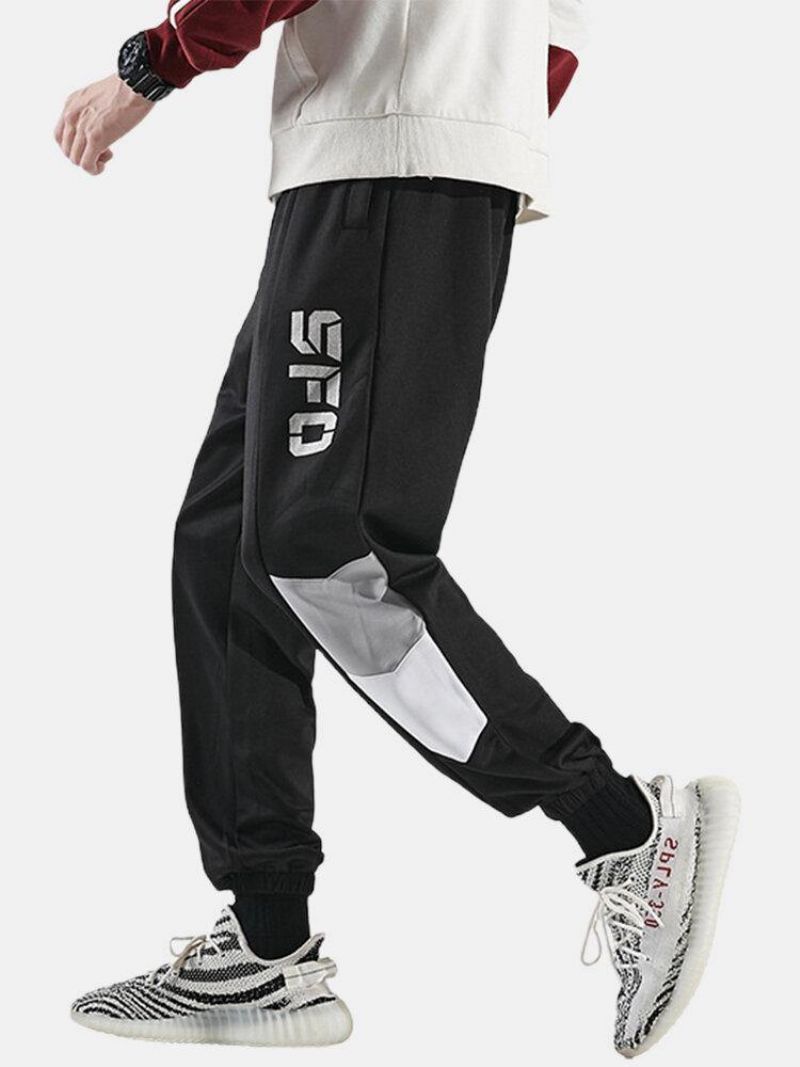 Pantalon De Jogging En Coton À Cordon De Serrage Avec Poche Pour Hommes