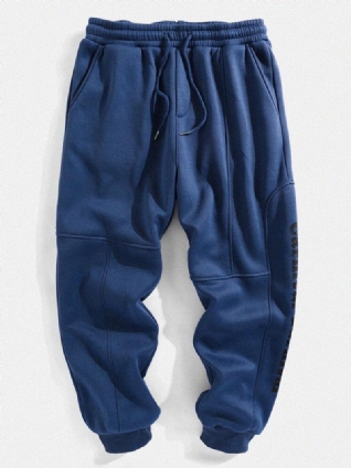 Pantalon De Jogging Décontracté À Cordon De Serrage Pour Hommes De Couleur Unie