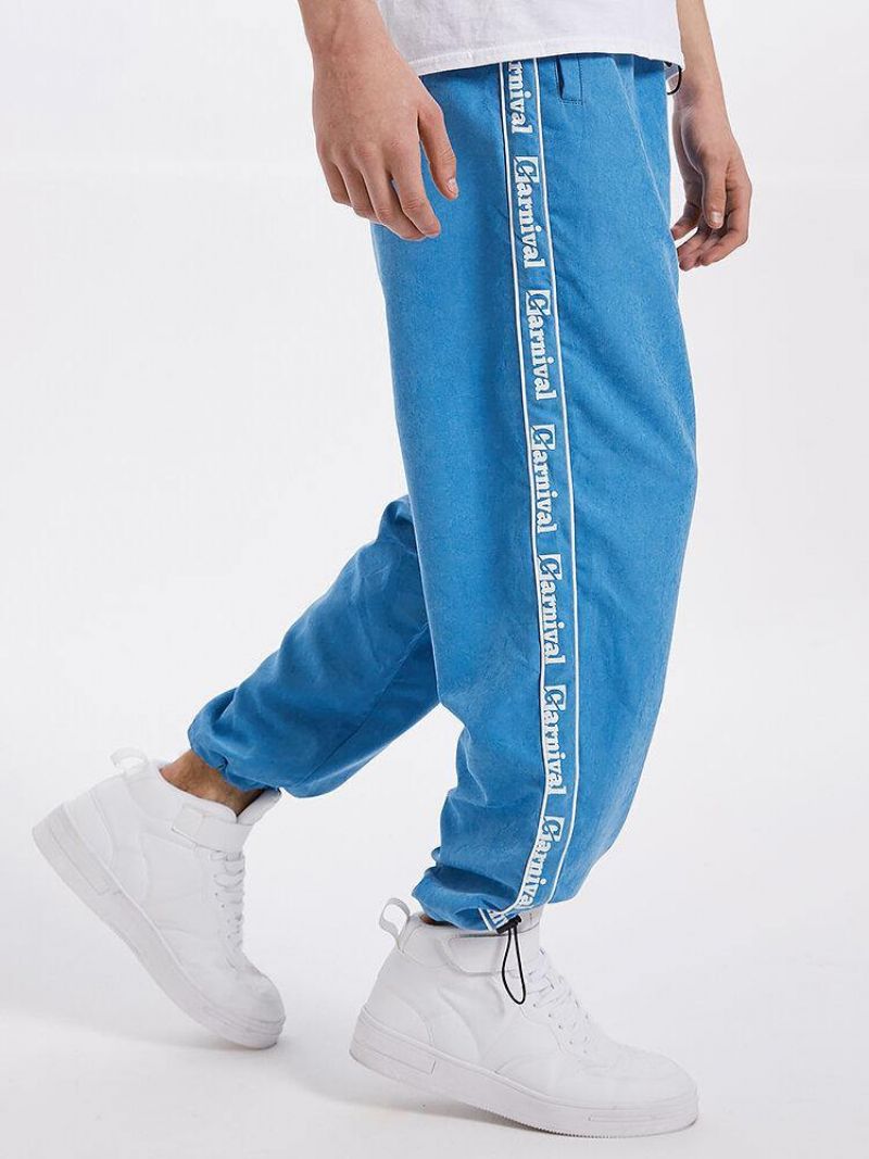 Pantalon De Jogging Multi-poches À Imprimé Lettres Latérales Pour Homme