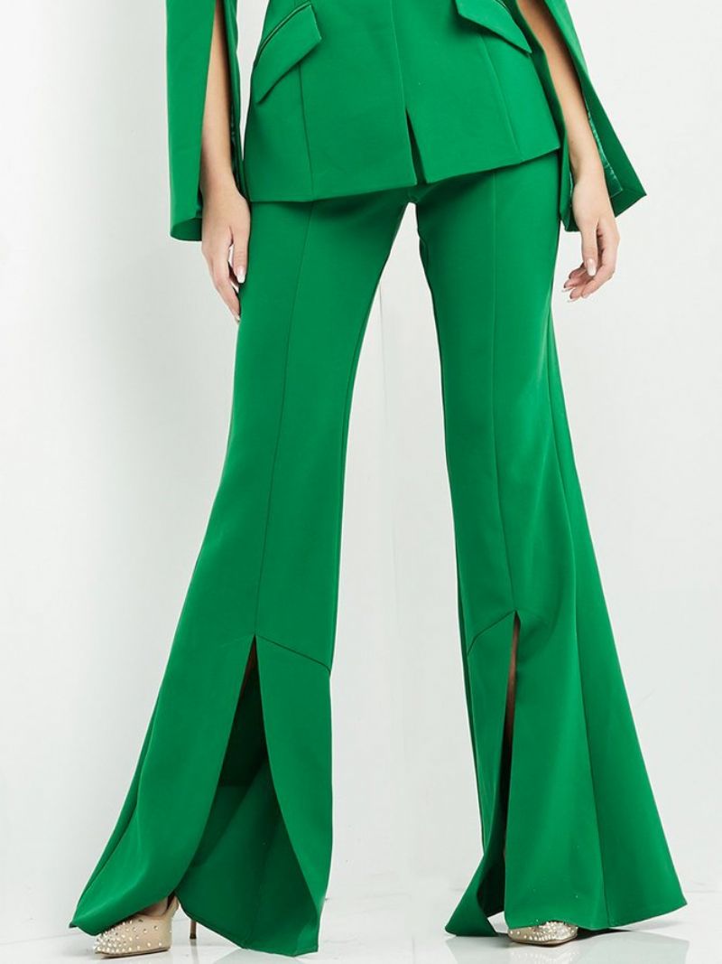 Pantalon De Mode Uni Urbain Long Quotidien Vert