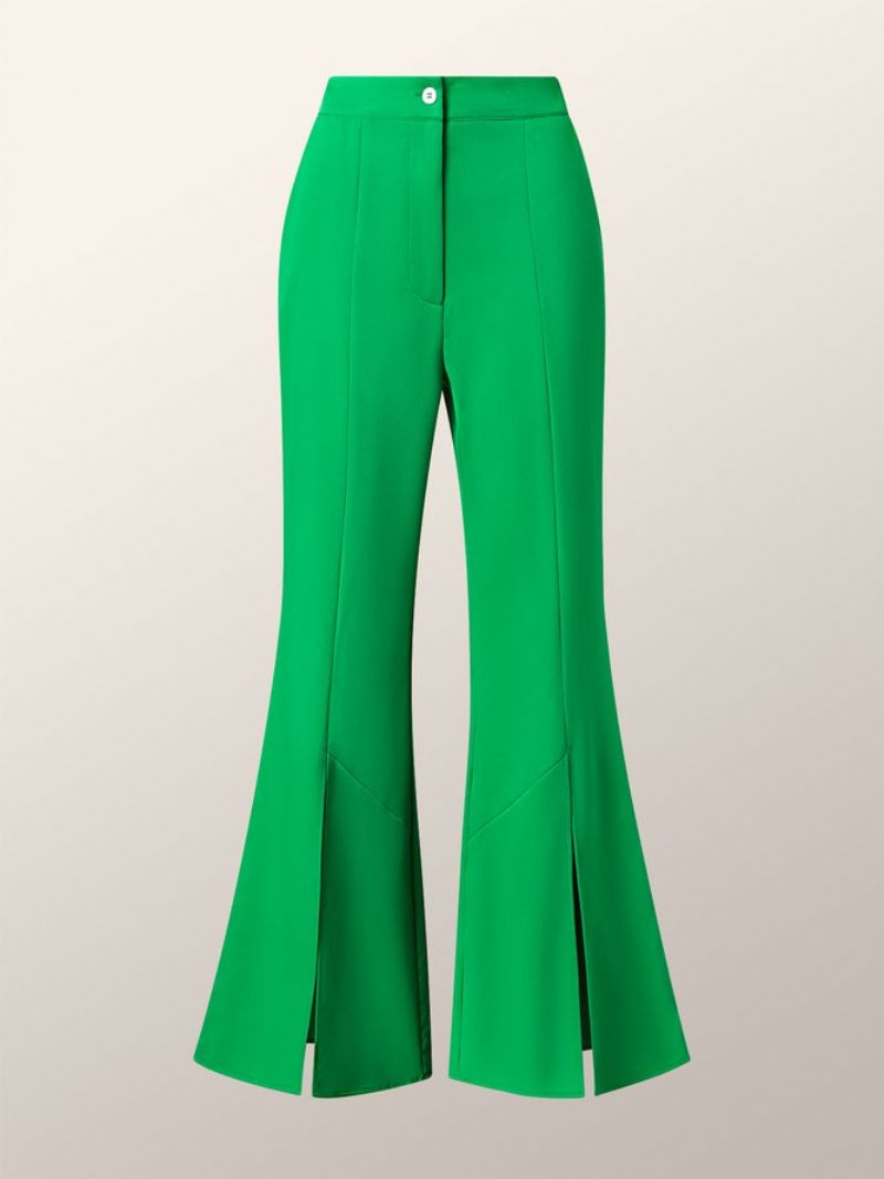 Pantalon De Mode Uni Urbain Long Quotidien Vert