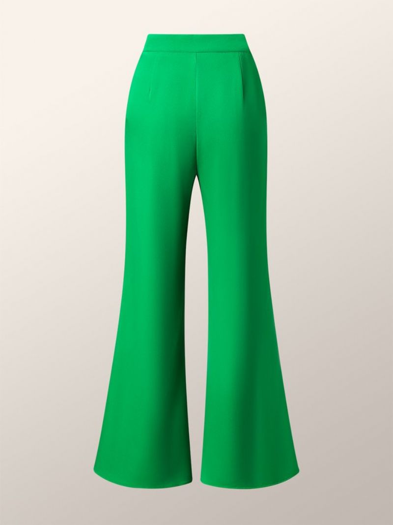 Pantalon De Mode Uni Urbain Long Quotidien Vert