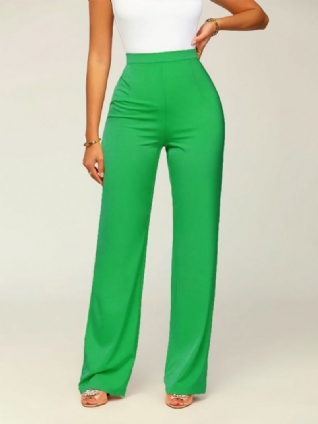 Pantalon De Mode Urbain Long Uni Vert