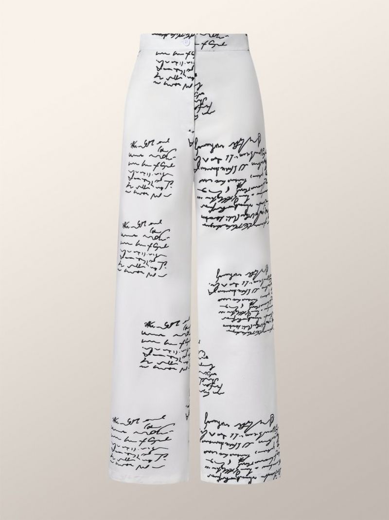 Pantalon De Mode Urbaine À Taille Haute Avec Lettres De Texte Quotidiennes