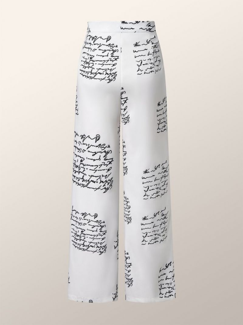 Pantalon De Mode Urbaine À Taille Haute Avec Lettres De Texte Quotidiennes