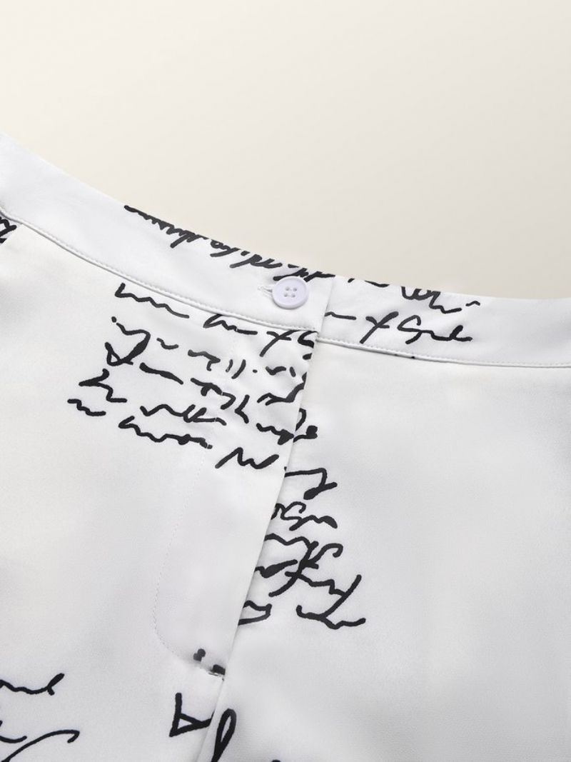 Pantalon De Mode Urbaine À Taille Haute Avec Lettres De Texte Quotidiennes