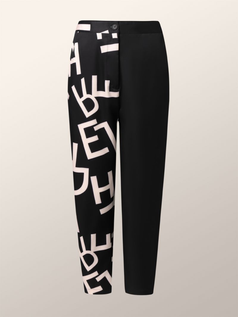 Pantalon De Mode Urban Split Joint Text Letters