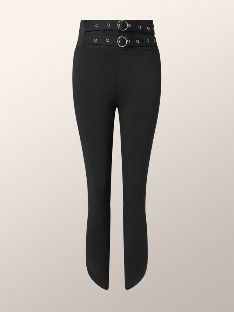 Pantalon Slim Uni Quotidien Élégant