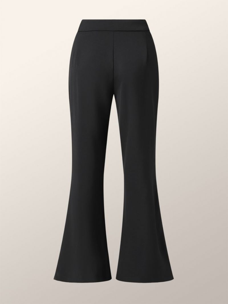 Pantalon Uni À Jambe Évasée Coupe Standard