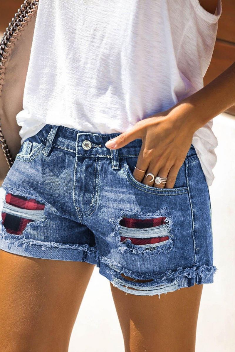 Short En Jean Patchwork Camouflage