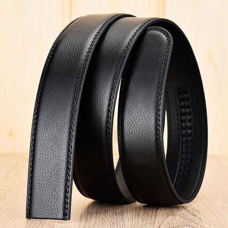 Ceinture À Cliquet En Cuir Pour Hommes 110/115/120/125cm Avec Boucle Automatique Business Jeans Costumes Ceinture En Peau De Vache