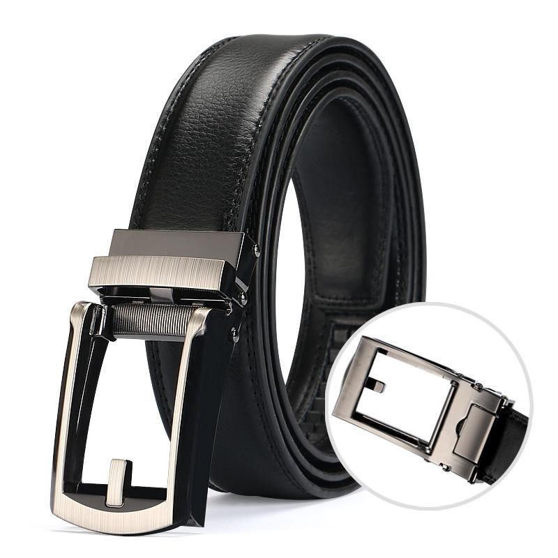 Ceinture En Cuir À Boucle Automatique Extérieure Décontractée Pour Hommes