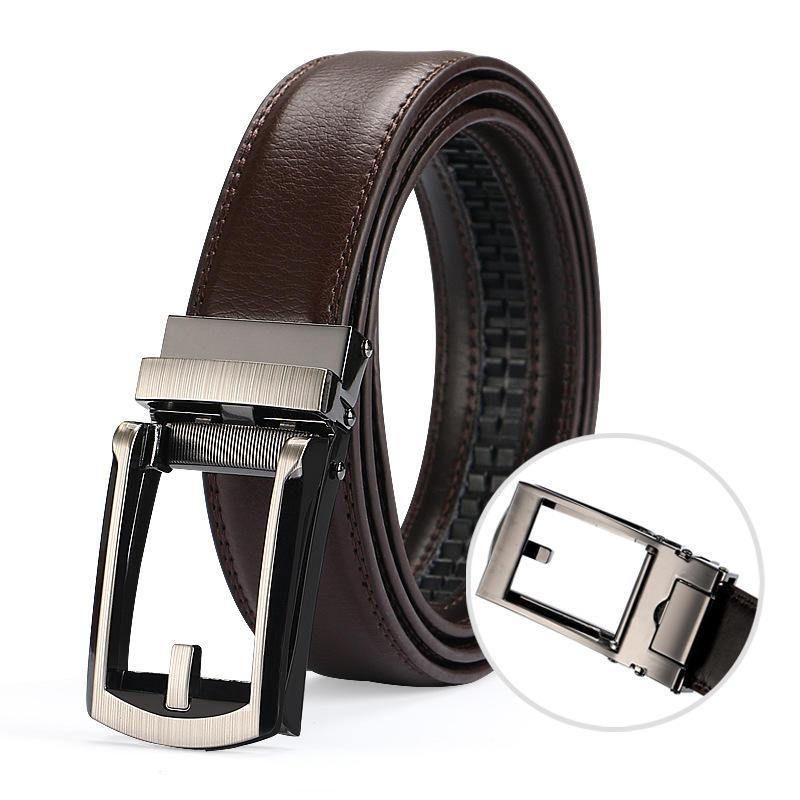 Ceinture En Cuir À Boucle Automatique Extérieure Décontractée Pour Hommes