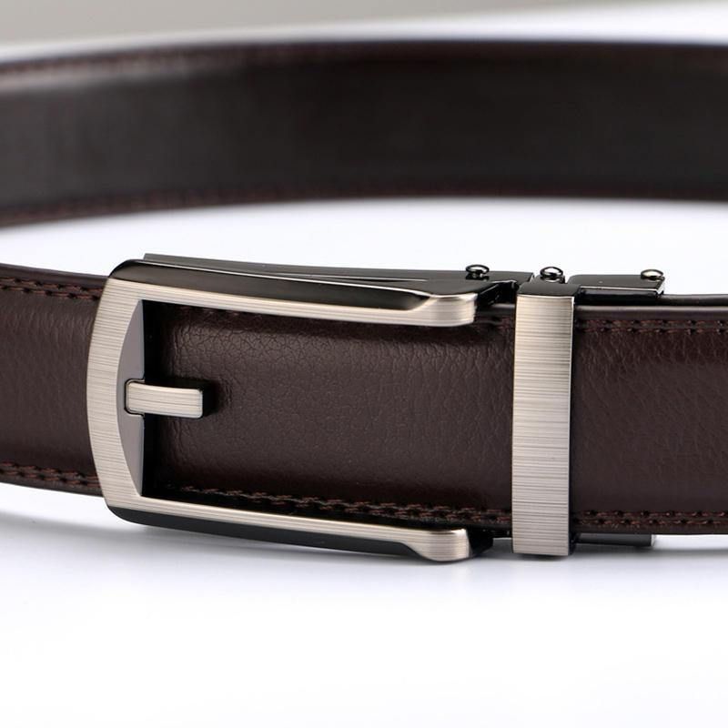 Ceinture En Cuir À Boucle Automatique Extérieure Décontractée Pour Hommes