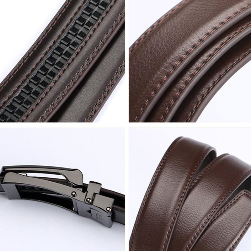 Ceinture En Cuir À Boucle Automatique Extérieure Décontractée Pour Hommes