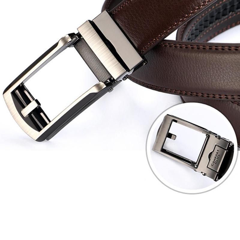 Ceinture En Cuir À Boucle Automatique Extérieure Décontractée Pour Hommes